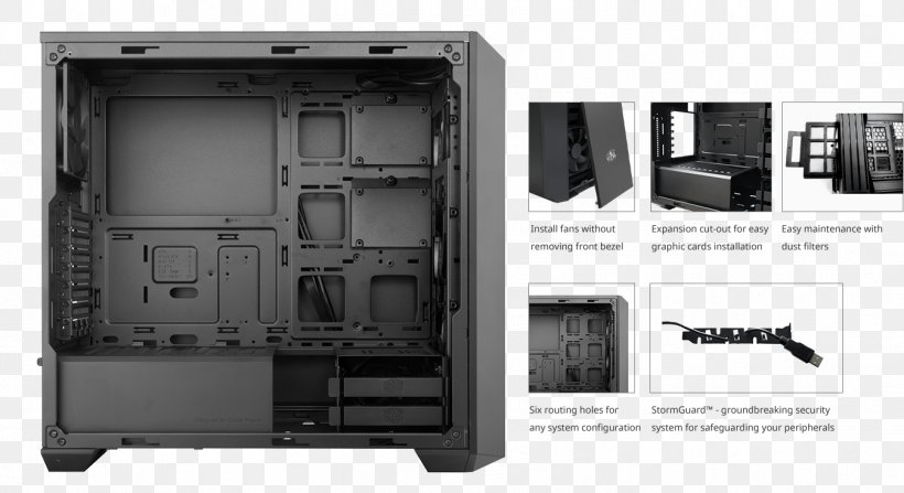 Computer Cases & Housings Power Supply Unit Cooler Master MasterBox Pro 5 RGB ATX, PNG, 1348x735px, Computer Cases Housings, Atx, Computer, Computer Case, Cooler Master Download Free