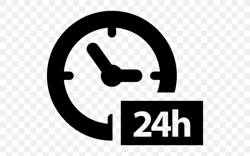 24-hour Clock Symbol Download Clip Art, PNG, 512x512px, 24hour Clock, Area, Black And White, Brand, Clock Download Free
