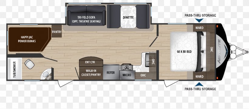 Campervans Caravan Trailer General R.V. Center, Inc. Dinette, PNG, 1024x452px, Campervans, Bed, Camping, Caravan, Dinette Download Free