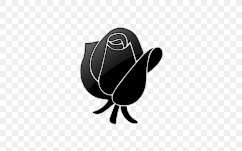 Black Rose Bud Clip Art, PNG, 512x512px, Black Rose, Black And White, Bud, Drawing, Logo Download Free