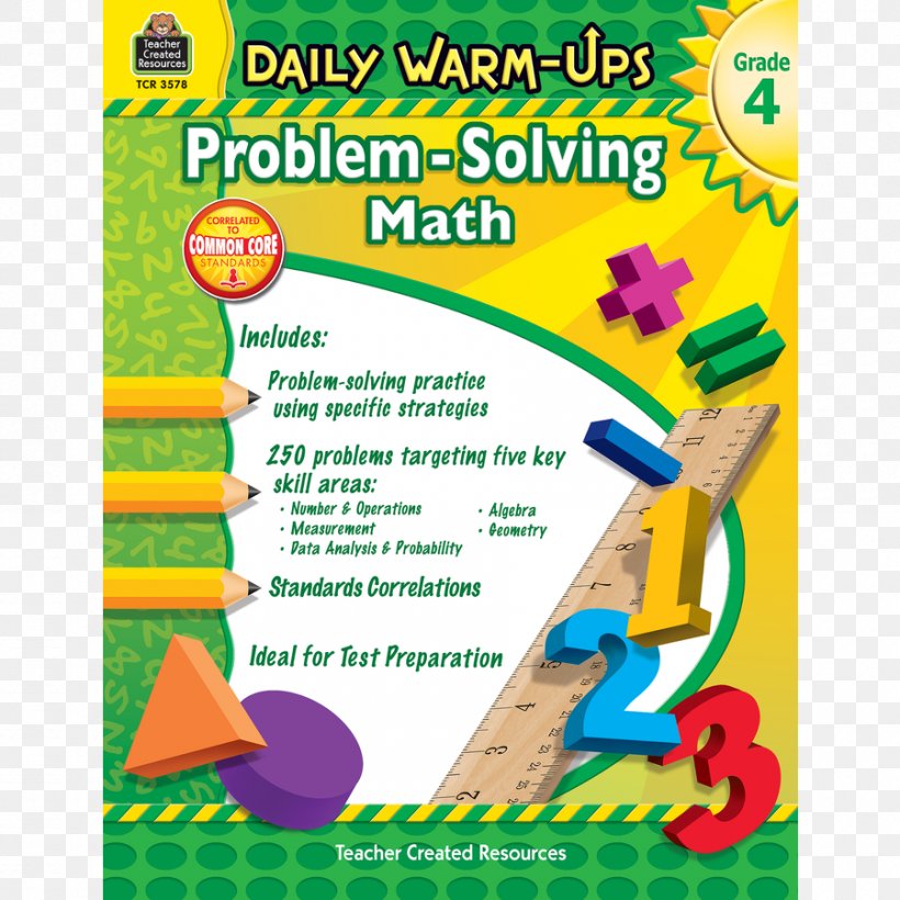 Daily Warm-Ups: Problem Solving Math Grade 3 Daily Warm-Ups: Problem Solving Math Grade 4 Daily Warm-Ups: Problem Solving Math Grade 2 Problem Solving In Math, PNG, 900x900px, Problem Solving, Area, Art Paper, Education, Fifth Grade Download Free