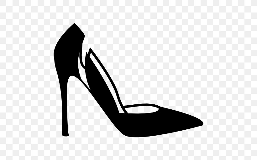 High-heeled Shoe Fashion Icon Design, PNG, 512x512px, Highheeled Shoe, Basic Pump, Black, Black And White, Brand Download Free