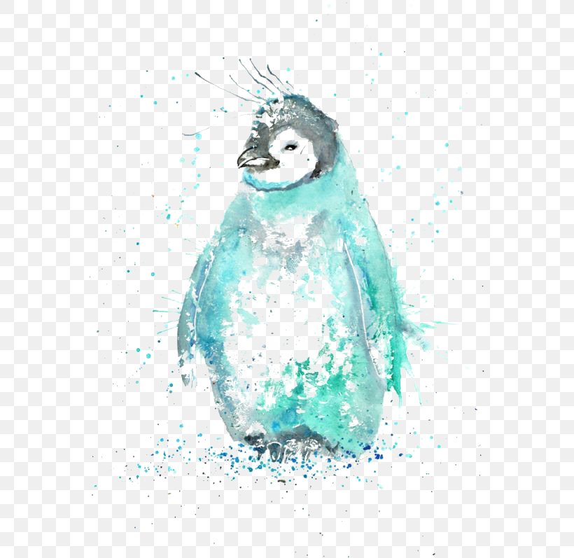 Penguin Watercolor Painting Drawing Illustration, PNG, 564x797px, Penguin, Aqua, Art, Beak, Bird Download Free