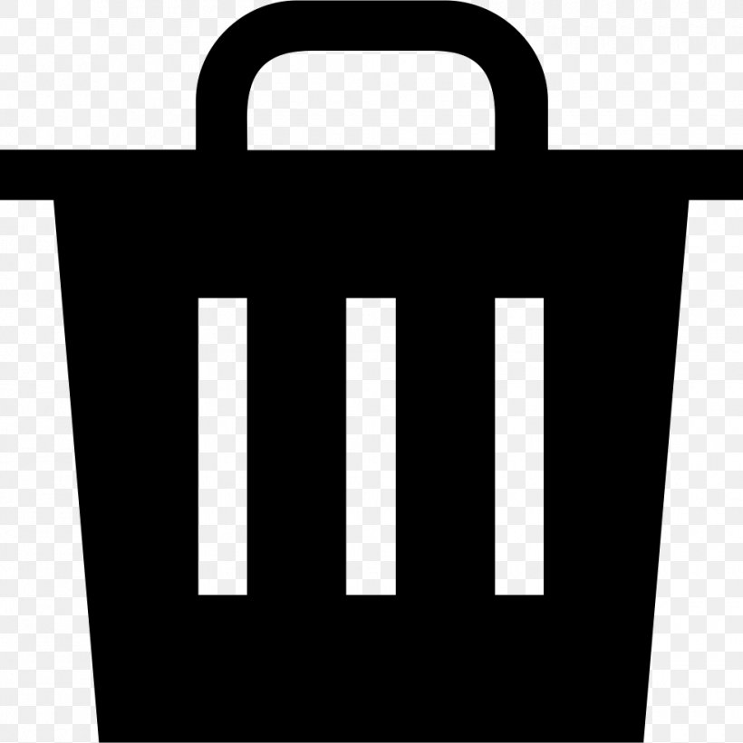 Rubbish Bins & Waste Paper Baskets Trash Recycling, PNG, 980x982px, Rubbish Bins Waste Paper Baskets, Black, Black And White, Brand, Logo Download Free