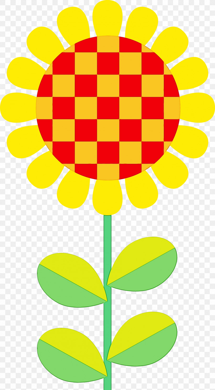 Yellow Line Flower Plant Symbol, PNG, 1794x3249px, Sunflower, Cartoon, Flower, Line, Paint Download Free