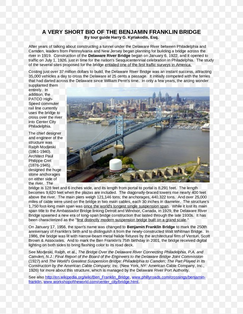 Benjamin Franklin Bridge Water Resources Newspaper, PNG, 1700x2200px, Benjamin Franklin Bridge, Bridge, Newspaper, Philadelphia, Text Download Free