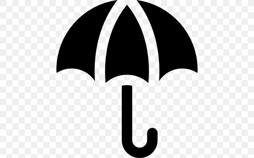 Black Umbrella, PNG, 512x512px, Rain, Black And White, Brand, Logo, Monochrome Download Free