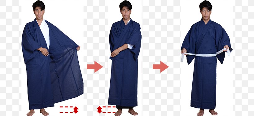 Robe Yukata Kimono Obi Clothing, PNG, 750x375px, Robe, Academic Dress, Belt, Blue, Clothing Download Free
