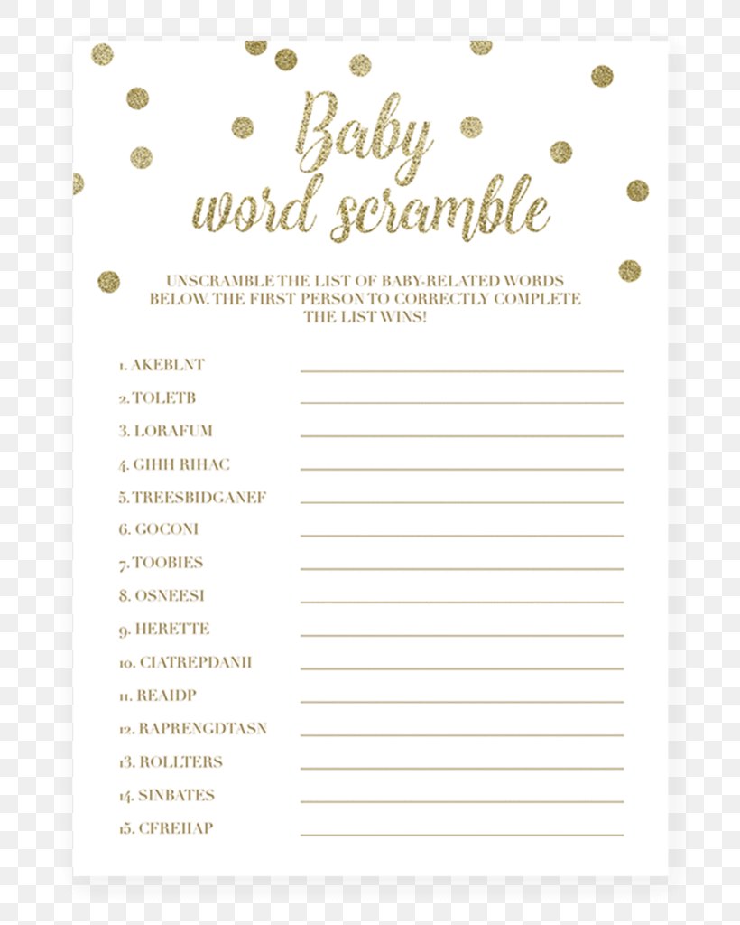 Scrabble Oriental Trading Company Baby Shower Word Scramble Word Game Word Search, PNG, 819x1024px, Scrabble, Baby Shower, Entertainment, Game, Jumble Download Free