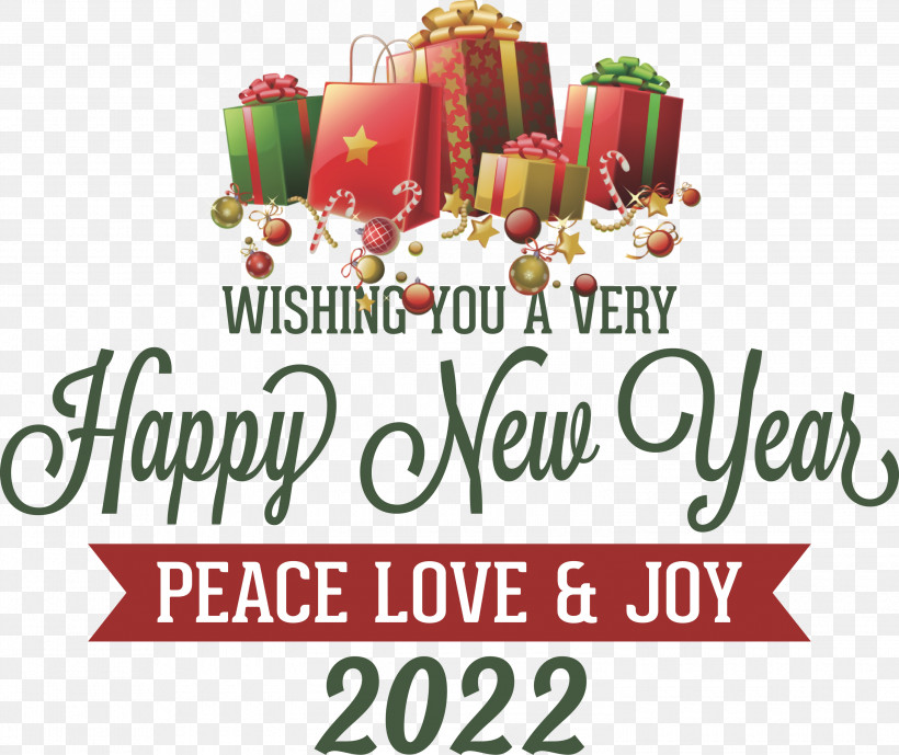 2022 New Year Happy New Year 2022 2022, PNG, 3000x2523px, Bauble, Christmas Day, Fruit, Gift, Ornament Download Free