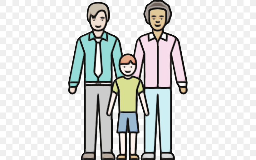 People Social Group Standing Cartoon Male, PNG, 512x512px, Watercolor, Cartoon, Child, Human, Interaction Download Free