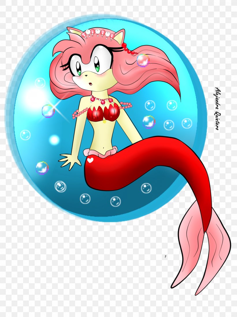 Amy Rose Mermaid Sonic The Hedgehog DeviantArt, PNG, 1024x1371px, Watercolor, Cartoon, Flower, Frame, Heart Download Free