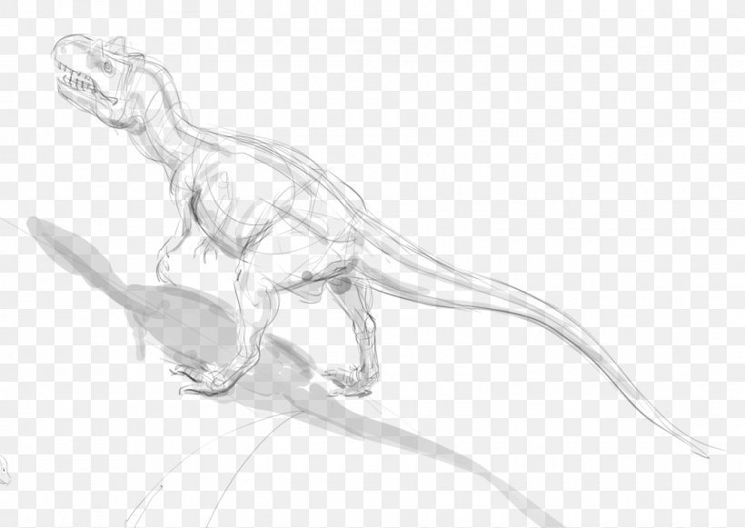 Velociraptor Tyrannosaurus Drawing Line Art Sketch, PNG, 1600x1134px, Velociraptor, Arm, Artwork, Black And White, Character Download Free