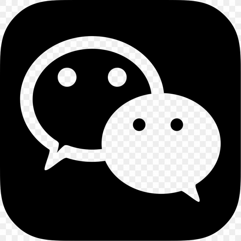 WeChat Sina Weibo, PNG, 981x981px, Wechat, Black, Black And White, Business, Emoticon Download Free