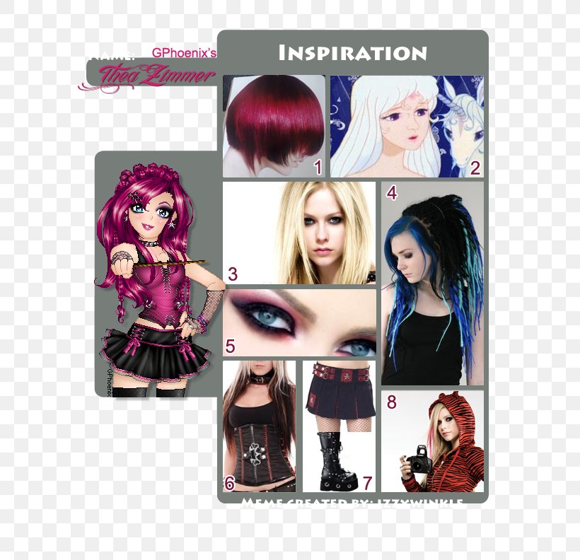 Avril Lavigne Hair Coloring Black Hair Purple Brown Hair, PNG, 612x792px, Watercolor, Cartoon, Flower, Frame, Heart Download Free