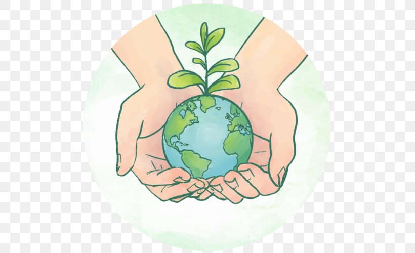 Premium Vector | Eco cartoon planet earth hand cares plant sprout.  environmental safety sustainable technology renewable energy. nature  protection problem paper drawing cut design vector illustration