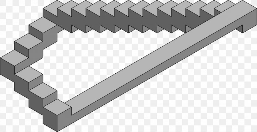 Ascending And Descending Penrose Triangle Penrose Stairs Optical Illusion, PNG, 1437x738px, Ascending And Descending, Hardware, Hardware Accessory, Illusion, Impossible Cube Download Free