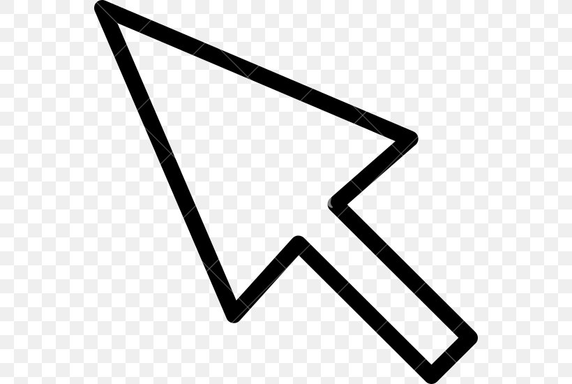 Computer Mouse Pointer Cursor, PNG, 550x550px, Computer Mouse, Area, Black, Black And White, Computer Monitors Download Free