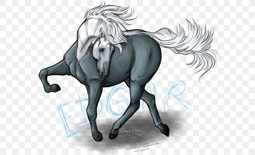 Mustang Stallion Unicorn Pack Animal Halter, PNG, 600x501px, Mustang, Art, Black And White, Drawing, Fictional Character Download Free