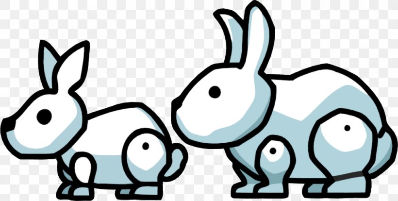 Scribblenauts Unlimited Scribblenauts Unmasked: A DC Comics Adventure Domestic Rabbit Clip Art, PNG, 1011x511px, Scribblenauts Unlimited, Area, Artwork, Black And White, Dog Like Mammal Download Free