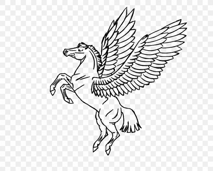 Pegasus Coloring Book Flying Horses Unicorn, PNG, 1000x800px, Pegasus, Adult, Artwork, Beak, Bird Download Free