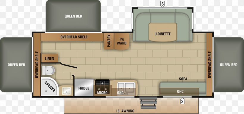 Campervans Floor Plan Caravan Trailer Gross Vehicle Weight Rating, PNG, 1280x603px, Campervans, Bed, Caravan, Elevation, Floor Plan Download Free