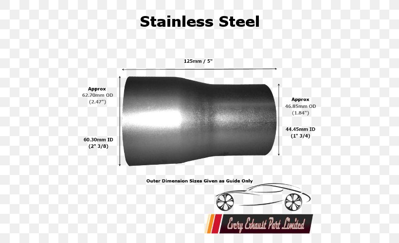 Exhaust System Car Reducer Muffler Pipe, PNG, 500x500px, Exhaust System, Adapter, Car, Cylinder, Exhaust Gas Download Free
