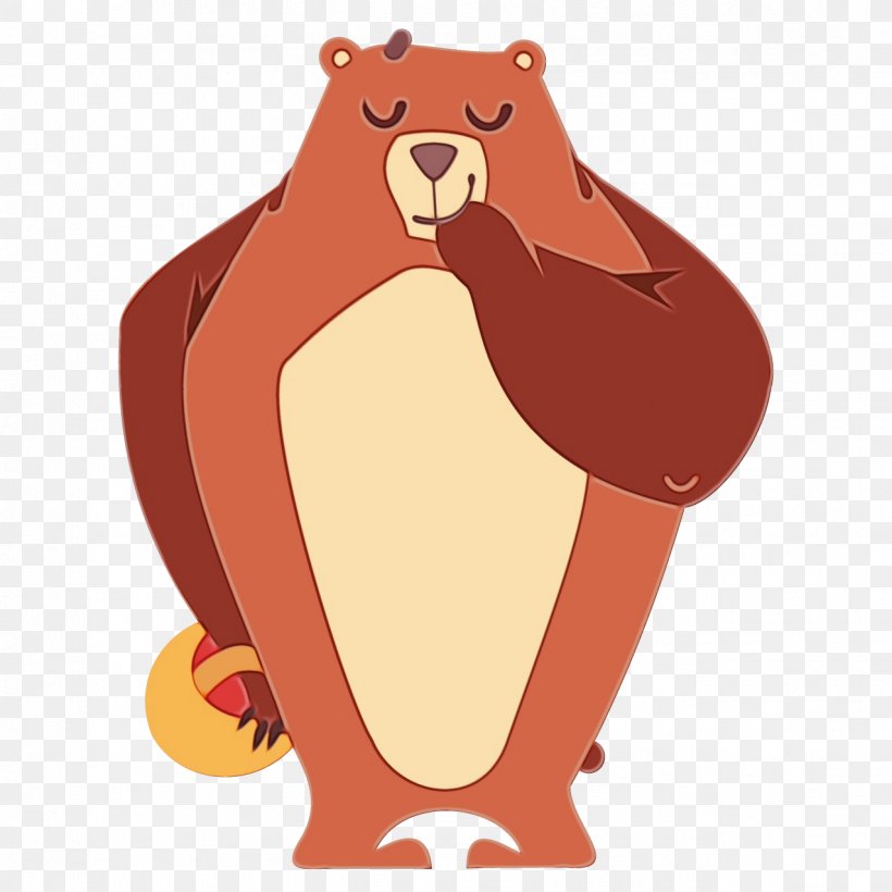 Groundhog Day, PNG, 1276x1276px, Watercolor, Bear, Beaver, Brown Bear, Cartoon Download Free