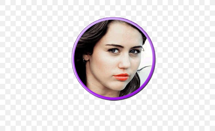 Miley Cyrus The Last Song Eyebrow Cheek Chin, PNG, 500x500px, Watercolor, Cartoon, Flower, Frame, Heart Download Free