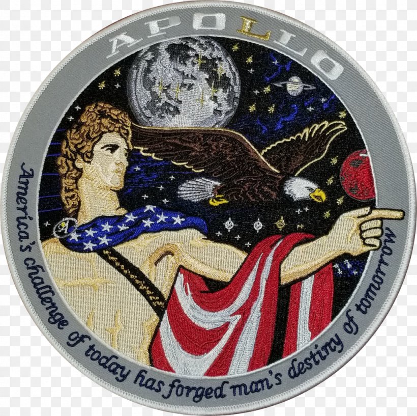 Apollo Program Embroidered Patch Spaceflight Emblem Embroidery, PNG, 1024x1021px, Apollo Program, Apollooptik, Coin, Emblem, Embroidered Patch Download Free