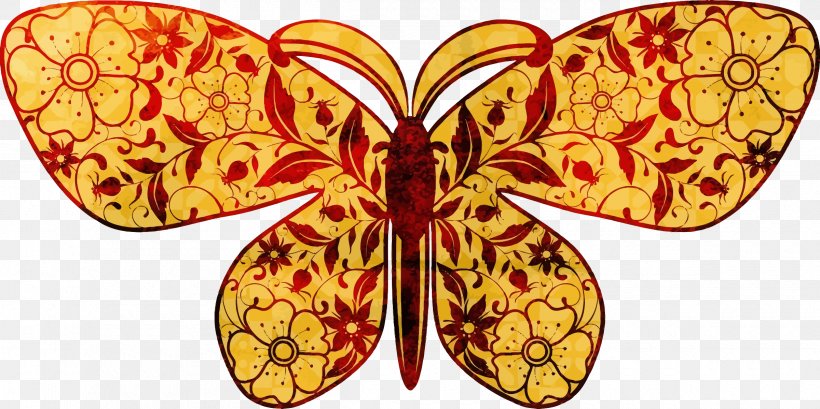 Butterfly Insect Moth Clip Art, PNG, 2400x1199px, Butterfly, Animal, Arthropod, Brush Footed Butterfly, Butterflies And Moths Download Free
