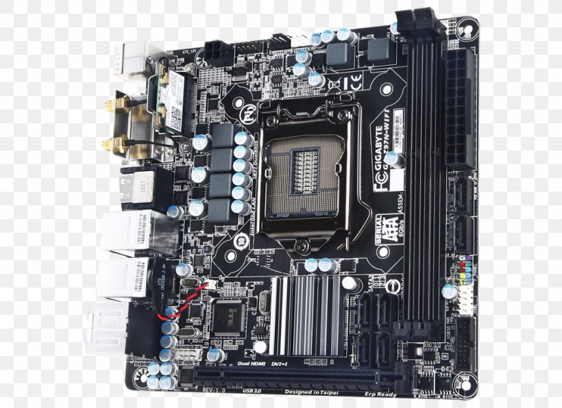 Intel LGA 1150 Mini-ITX Motherboard Gigabyte Technology, PNG, 1000x727px, Intel, Computer Component, Computer Cooling, Computer Hardware, Cpu Download Free