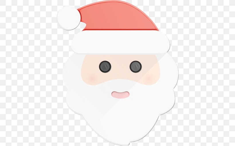 Santa Claus, PNG, 512x512px, Watercolor, Beard, Cartoon, Facial Hair, Head Download Free