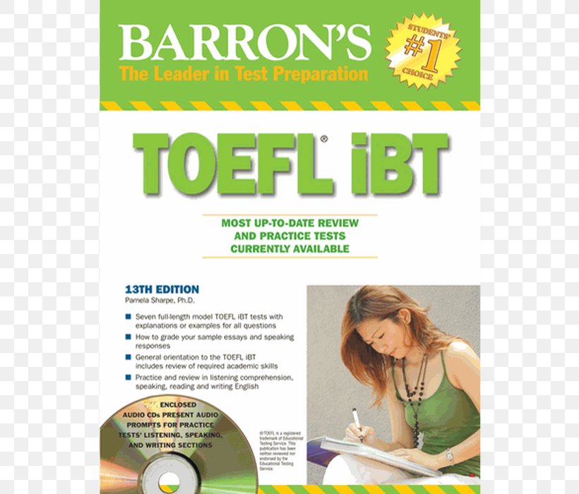 Test Of English As A Foreign Language (TOEFL) Barron's TOEFL IBT Superpack TOEFL Strategies And Tips With MP3 CDs, 2nd Edition: Outsmart The TOEFL Ibt TOEFL IBT: Internet-based Test, PNG, 700x700px, Test, Advertising, Book, Compact Disc, Edition Download Free