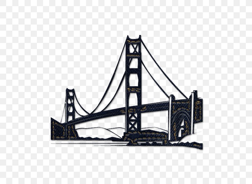 Golden Gate Bridge San Francisco Cable Car System Clip Art, PNG, 600x600px, Golden Gate Bridge, Automotive Exterior, Black And White, Bridge, Golden Gate Download Free