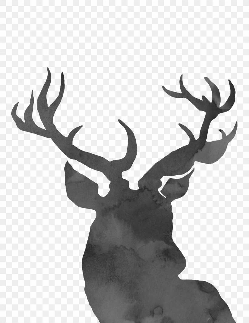 Reindeer Paper Santa Claus Holiday, PNG, 2550x3300px, Deer, Antler, Black And White, Christmas, Christmas And Holiday Season Download Free