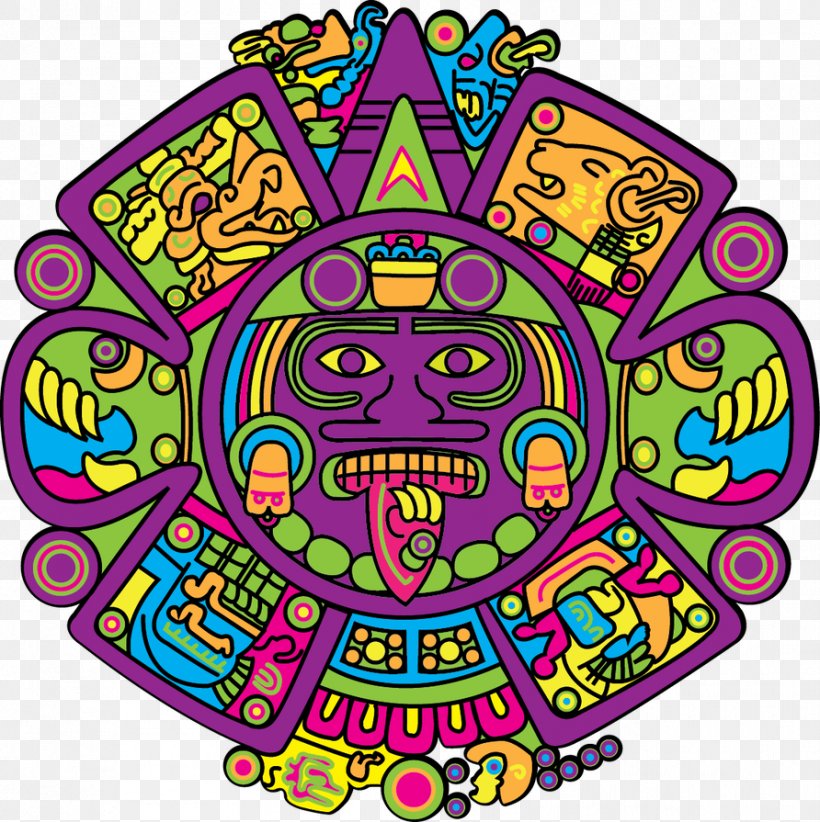 Aztec Sun Stone Aztecs Aztec Calendar History PNG 892x895px Aztec