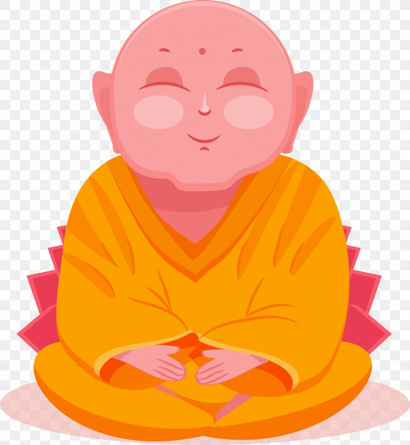 Bodhi Day Bodhi, PNG, 2767x3000px, Bodhi Day, Bodhi, Monk, Orange, Sitting Download Free