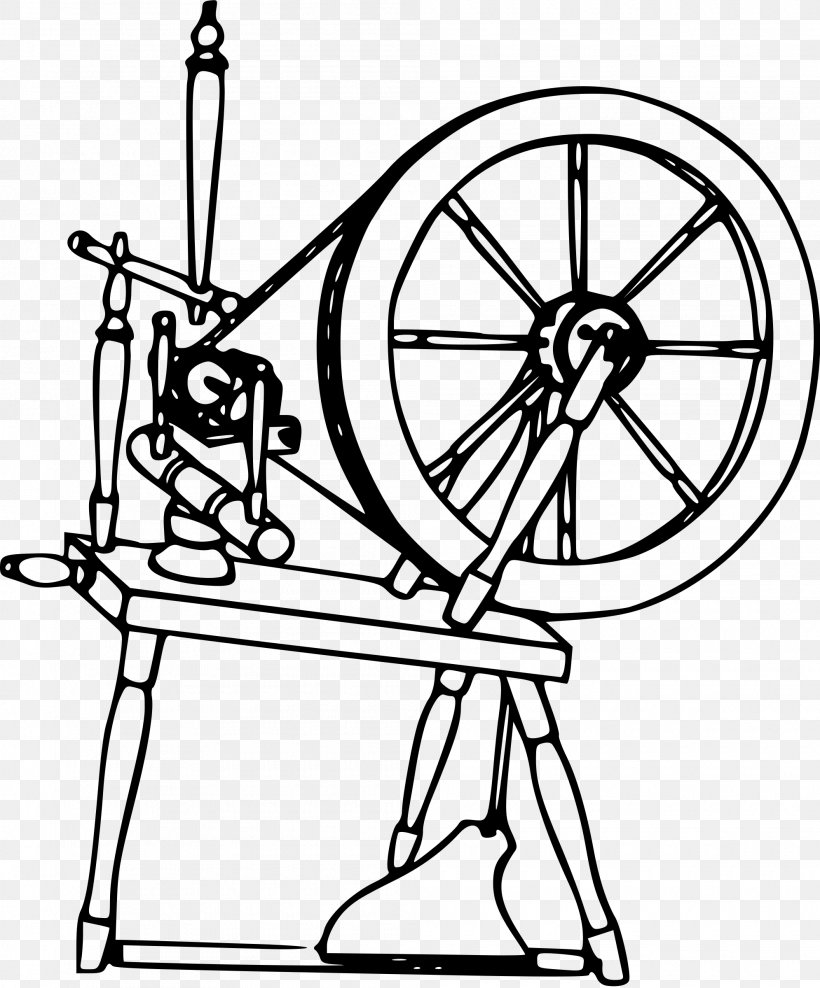 Spinning Wheel Drawing Clip Art, PNG, 1990x2400px, Spinning Wheel, Auto Part, Black And White, Drawing, Fiber Download Free