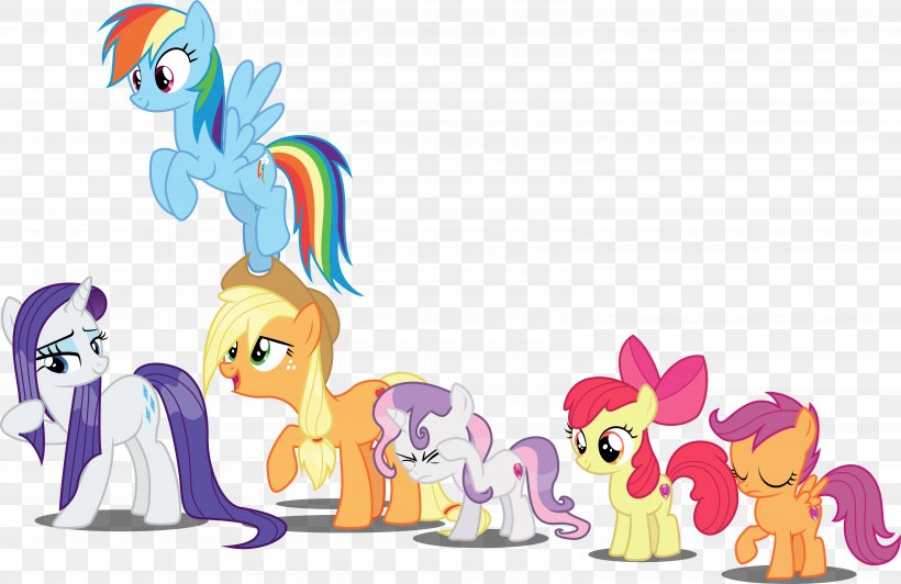 Pony Apple Bloom DeviantArt Applejack, PNG, 6310x4096px, Pony, Animal Figure, Apple Bloom, Applejack, Art Download Free