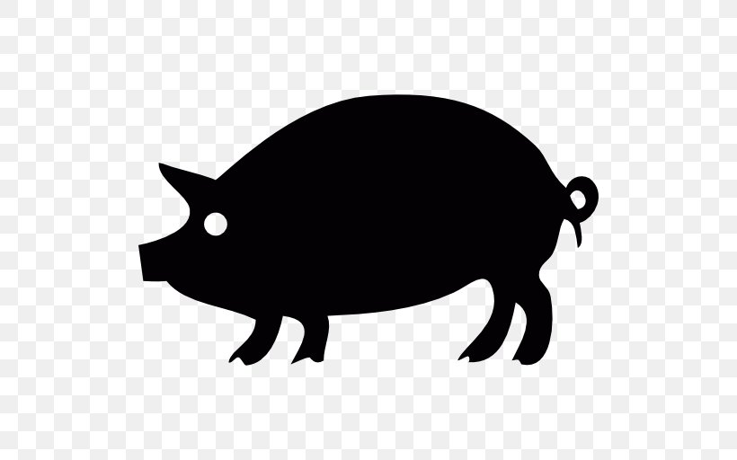 Domestic Pig, PNG, 512x512px, Pig, Black, Black And White, Carnivoran, Domestic Pig Download Free
