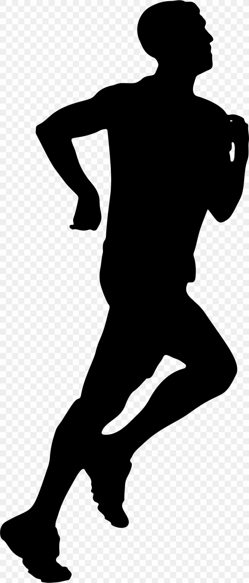 Jogging Silhouette Running Clip Art, PNG, 984x2300px, Jogging, Art, Black, Black And White, Footwear Download Free
