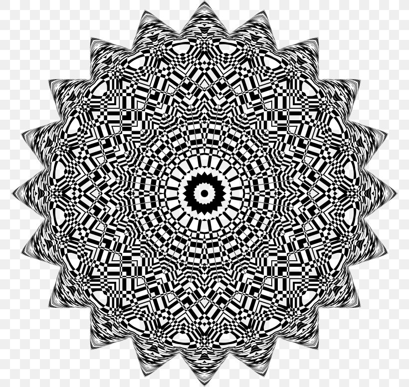 Mandala Drawing, PNG, 776x776px, Mandala, Black And White, Coloring Book, Doily, Doodle Download Free