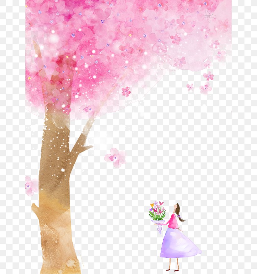 Watercolor Painting Cartoon Illustration, PNG, 658x877px, Watercolor, Cartoon, Flower, Frame, Heart Download Free