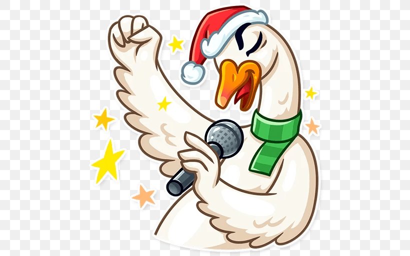 Christmas Sticker, PNG, 512x512px, Roast Goose, Beak, Bird, Cartoon, Chicken Download Free