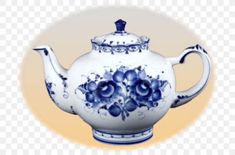 Kettle Teapot Gzhel Porcelain Ceramic, PNG, 719x540px, Kettle, Blue And White Porcelain, Blue And White Pottery, Ceramic, Cobalt Blue Download Free