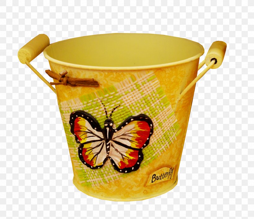 Butterfly Bucket, PNG, 2454x2118px, Butterfly, Barrel, Bucket, Computer Graphics, Cup Download Free