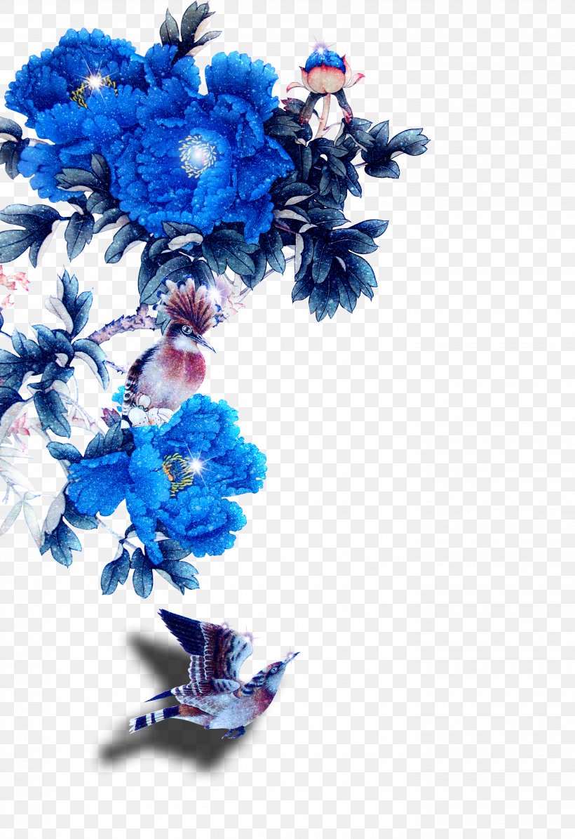 Flowers, PNG, 2835x4134px, Painting, Artificial Flower, Blue, Cobalt Blue, Cut Flowers Download Free