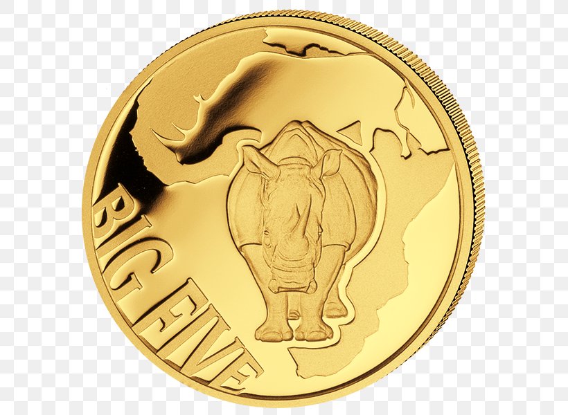 Gold Coin Gold Coin Silver Coin Rhinoceros, PNG, 600x600px, Coin, Big Five Game, Bullion Coin, Carat, Currency Download Free