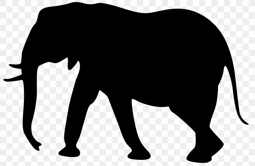 Elephant Silhouette Clip Art, PNG, 8000x5211px, Silhouette, African Elephant, Art, Art Museum, Black And White Download Free